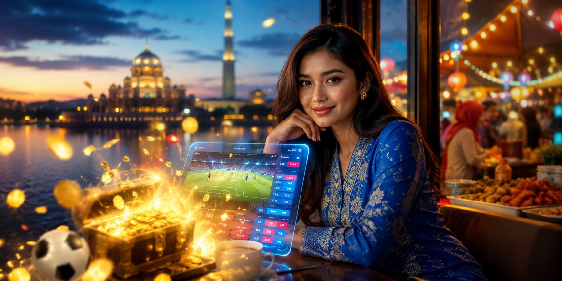 Seorang wanita memakai baju kurung bermain kasino di Putrajaya melalui platform f450